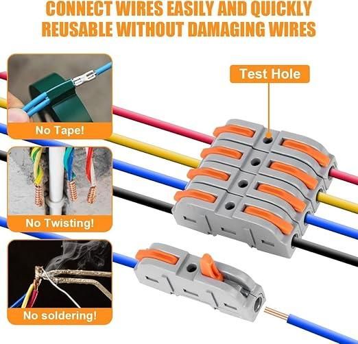 Lever Wire Cable Connectors Pack of 10